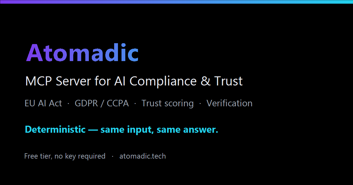 Show HN: Atomadic – Zero-LLM Sub-200us MCP Action Interlock